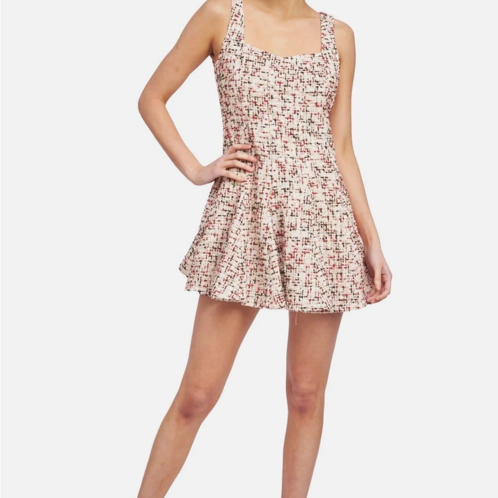 En Saison Gold and Cream Sequin Mini Sundress
